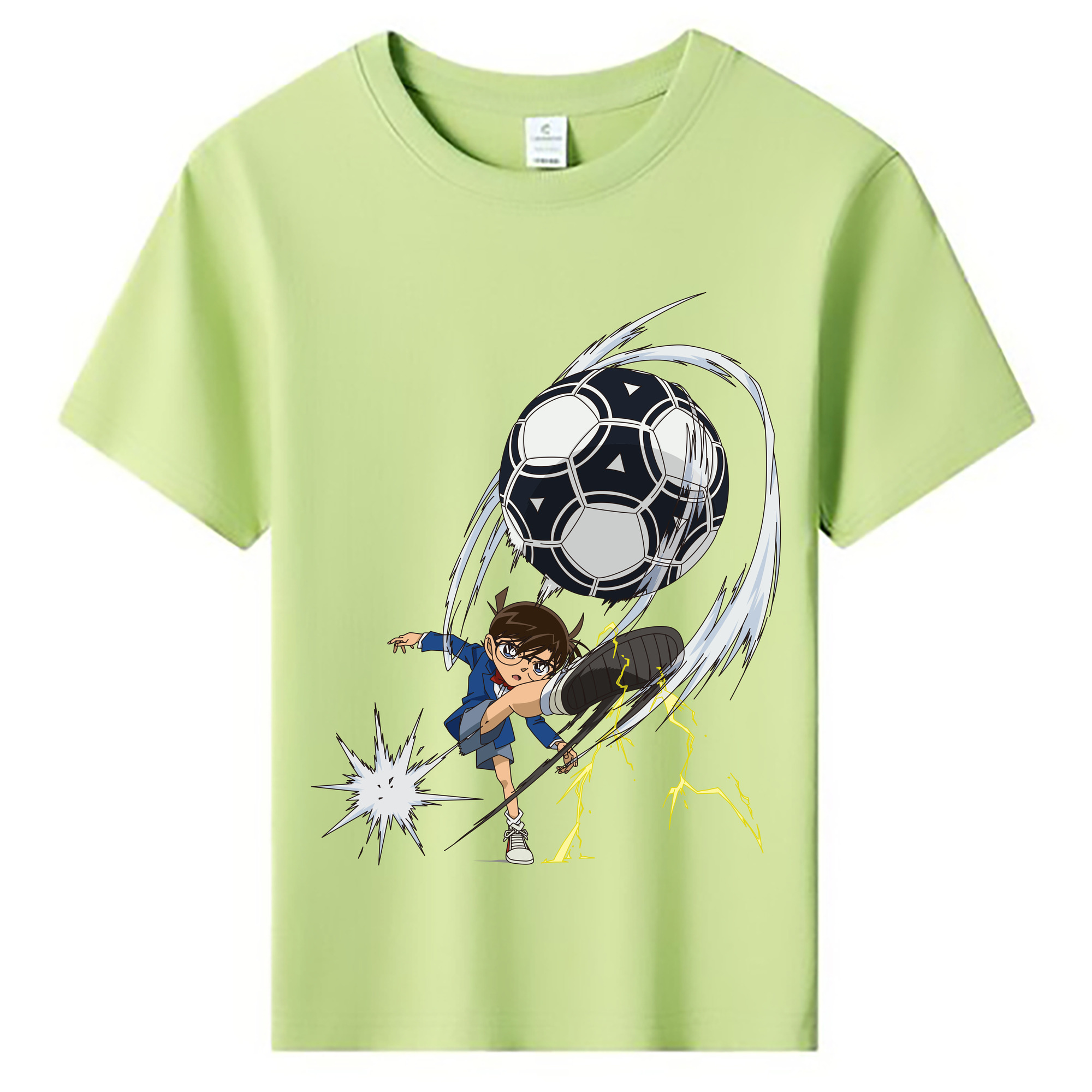 （画像用） 名探偵コナン 江戸川 コナン Detective Conan Conan Edogawa 綿100％キッズTシャツ（フロントプリント）